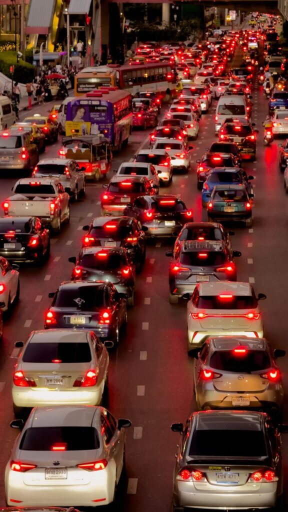 Crafting Captivating Headlines: Your awesome post title goes here Heavy traffic jam in downtown Bangkok at twilight with numerous cars