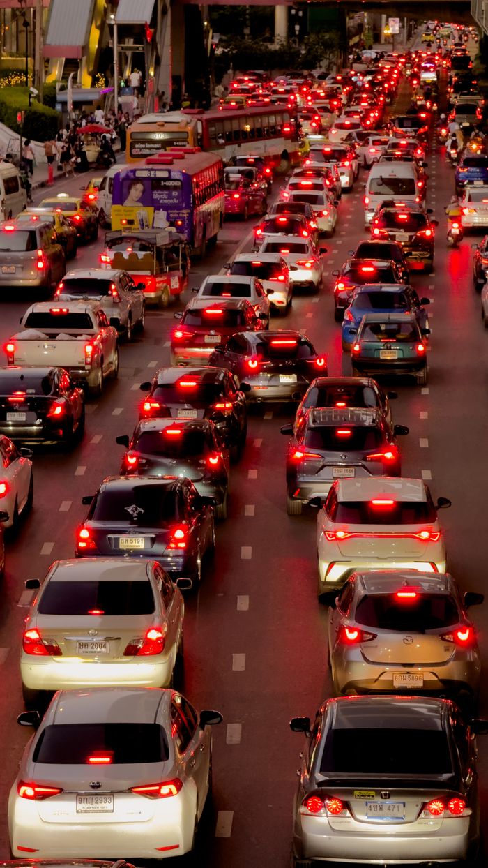Crafting Captivating Headlines: Your awesome post title goes here Heavy traffic jam in downtown Bangkok at twilight with numerous cars
